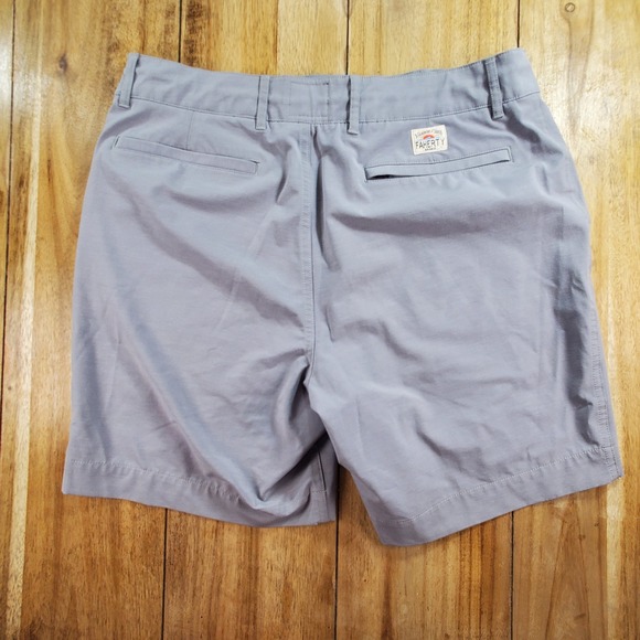 Faherty All Day Shorts Mens 33 Grey Hybrid Quick Dry Stretch MSC0013 - Picture 4 of 10